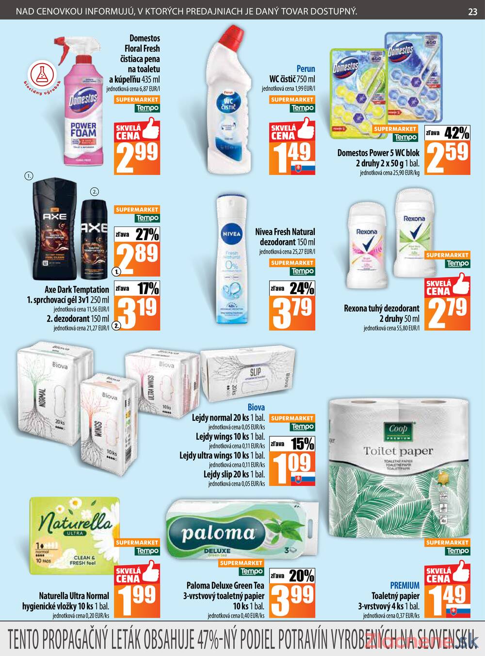 Leták COOP Jednota Slovensko - COOP do 1.10. - strana 23