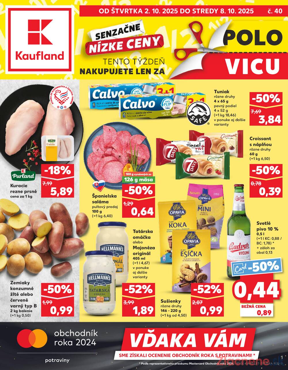 Leták Kaufland - Kaufland 2.10. - 8.10. - Kaufland Michalovce (Humenská cesta) - strana 1