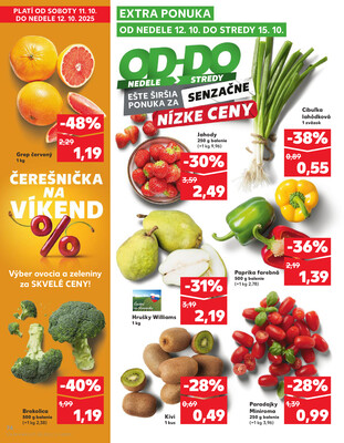 Kaufland 9.10. - 15.10. - Kaufland Bytča