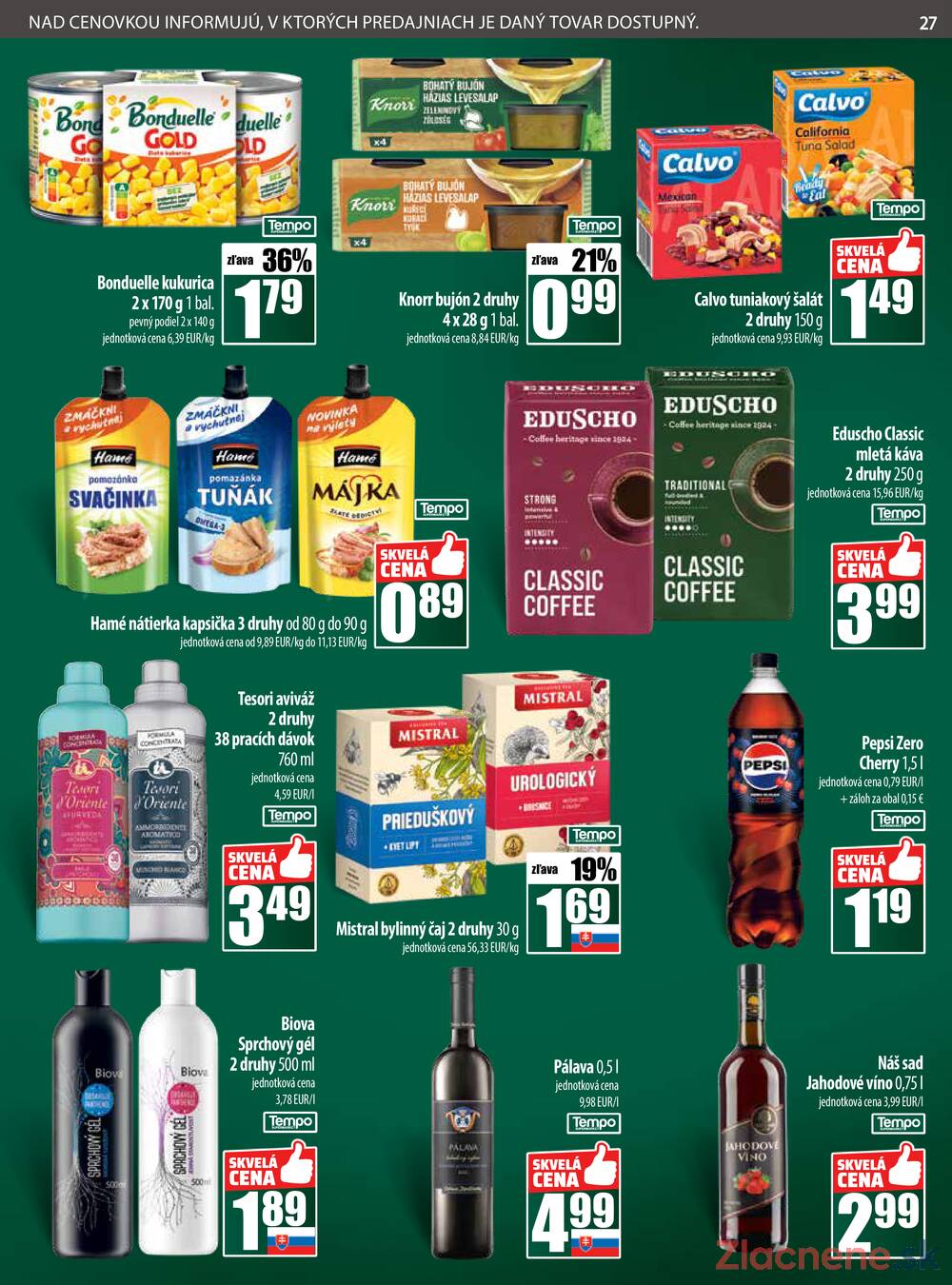 Leták COOP Jednota Slovensko - COOP do 15.10. - strana 27