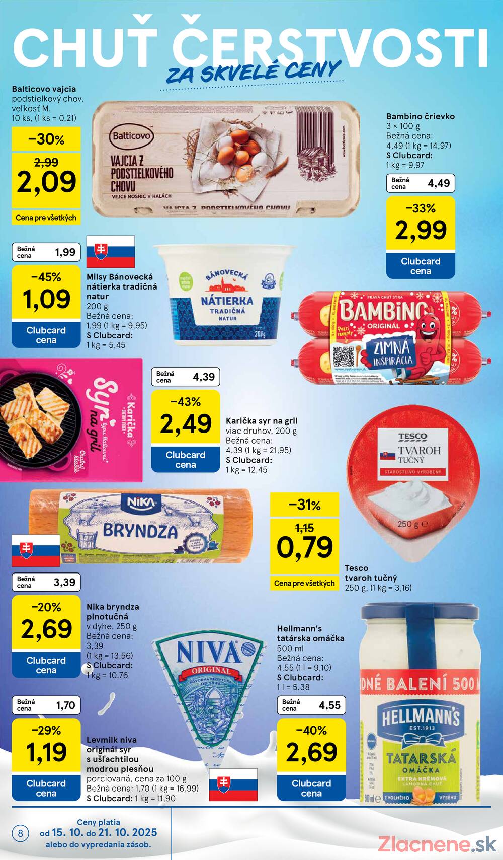 Leták Tesco - Tesco supermarkety od 15.10. do 21.10.2025 - strana 8 Leták Tesco - Tesco supermarkety od 15.10. do 21.10.2025 - strana 8
