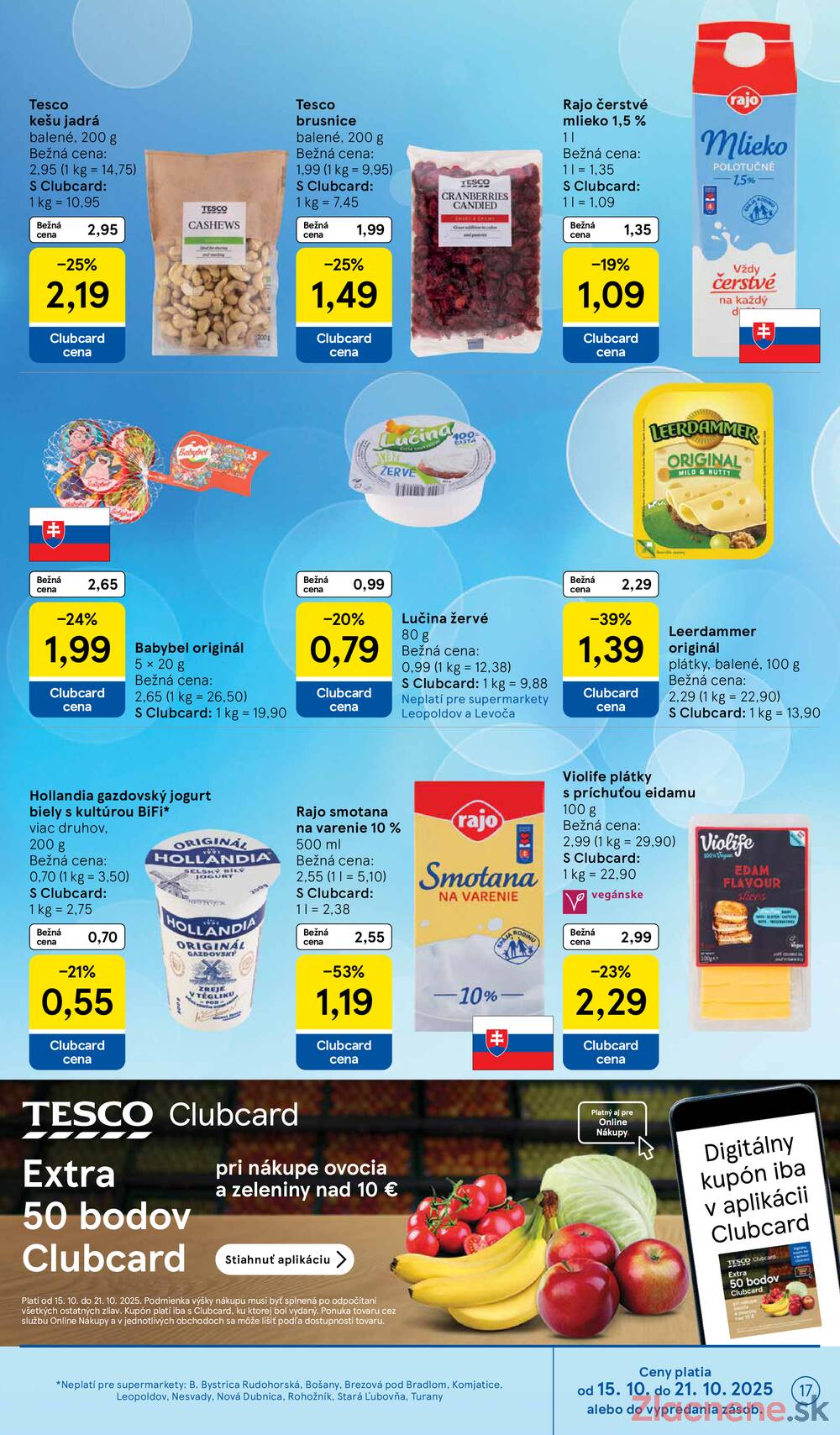 Leták Tesco - Tesco supermarkety od 15.10. do 21.10.2025 - strana 17 Leták Tesco - Tesco supermarkety od 15.10. do 21.10.2025 - strana 17