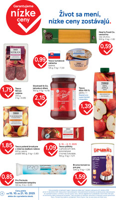 Tesco supermarkety od 15.10. do 21.10.2025