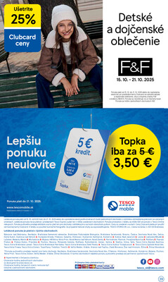 Tesco malé hypermarkety od 15.10. do 21.10.2025
