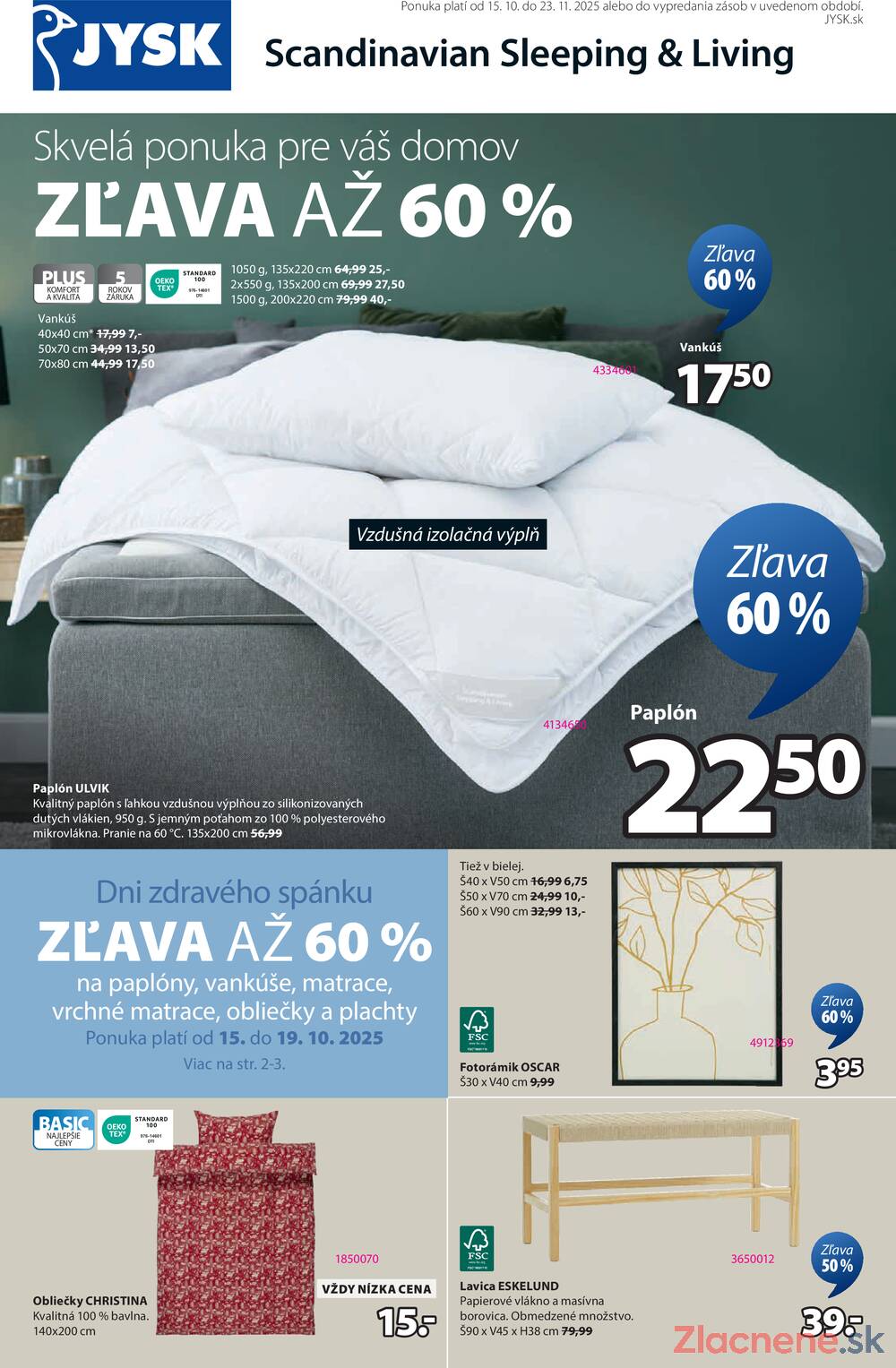 Leták Jysk
		  platný do 23.11.2025 - strana 1