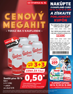 Kaufland 16.10. - 22.10. - Kaufland Tvrdošín