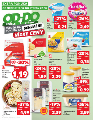 Kaufland 16.10. - 22.10. - Kaufland Tvrdošín