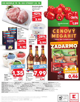 Kaufland 16.10. - 22.10. - Kaufland Tvrdošín