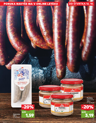 Kaufland 16.10. - 22.10. - Kaufland Šamorín-Mliečno - Krajinská cesta