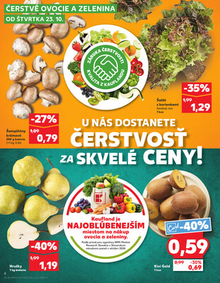 Kaufland 23.10. - 29.10. - Kaufland Poprad - Jiřího Wolkera