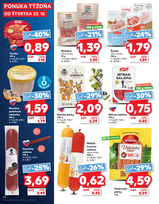 Kaufland 23.10. - 29.10. - Kaufland Poprad - Jiřího Wolkera