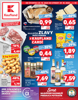 Leták Kaufland 23.10. - 29.10. - Kaufland Šamorín-Mliečno - Krajinská cesta