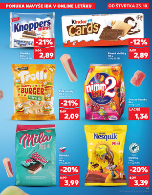 Kaufland 23.10. - 29.10. - Kaufland (Kasárenská, Šamorín)