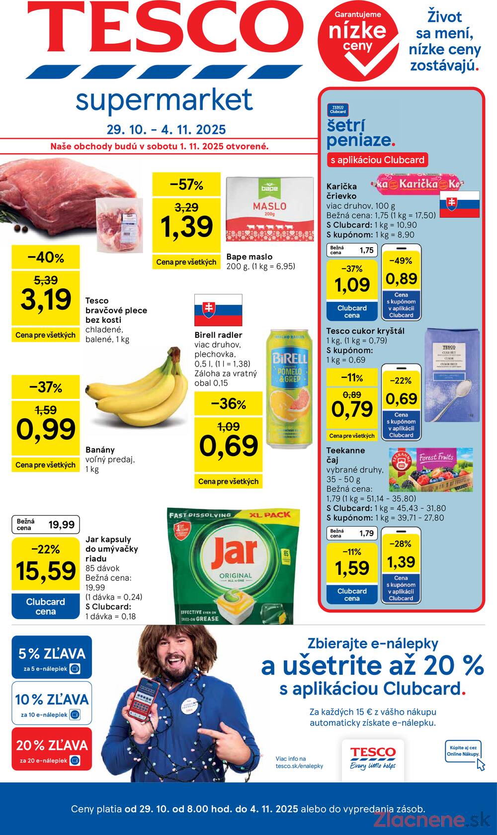Leták Tesco - Tesco supermarkety od 29.10. do 4.11.2025 - strana 1 Leták Tesco - Tesco supermarkety od 29.10. do 4.11.2025 - strana 1