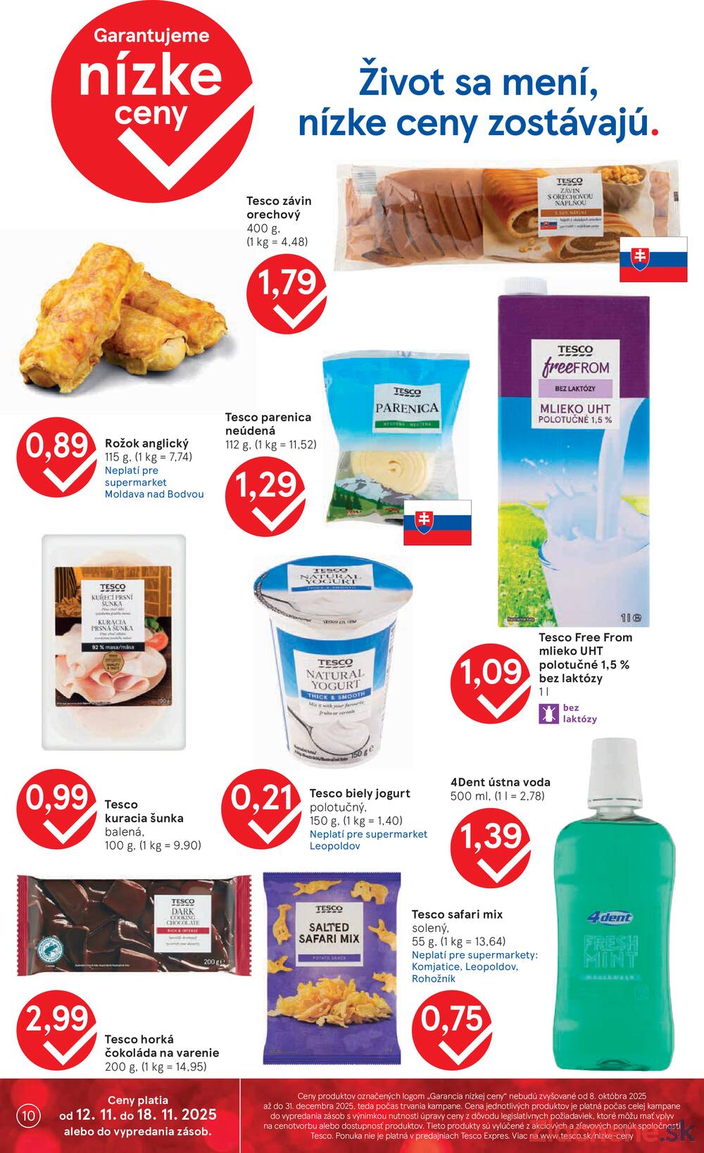 Leták Tesco
platný do 18.11.2025 - strana 10