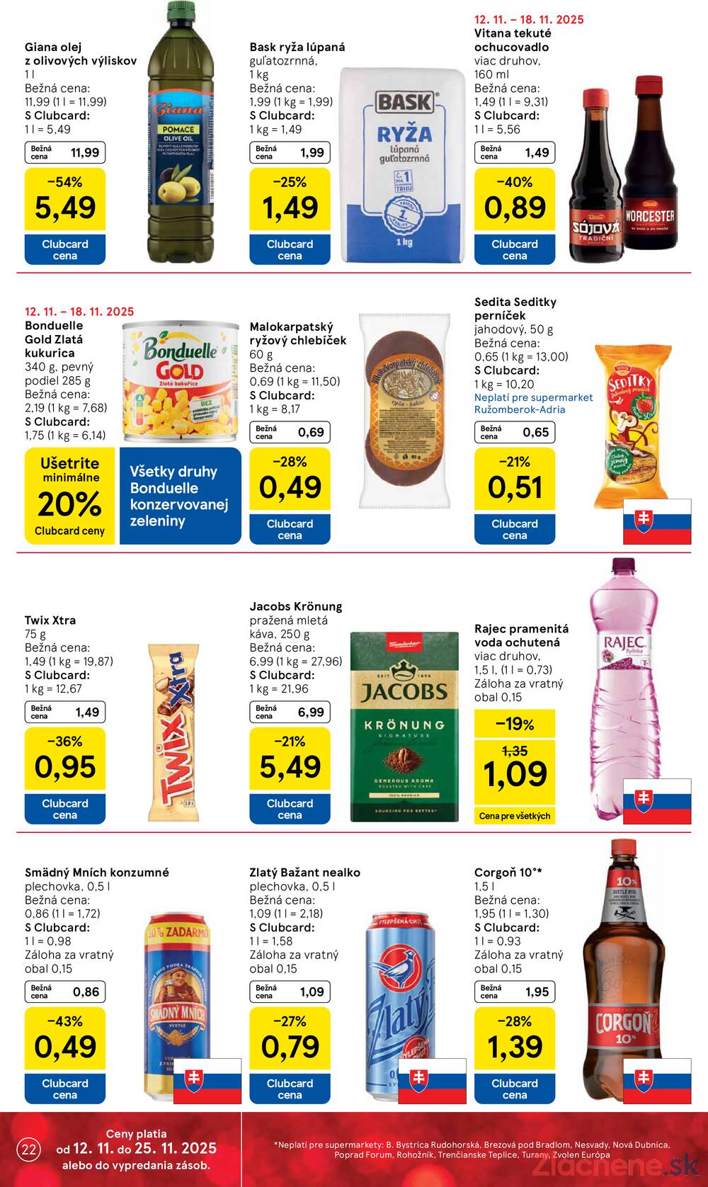 Leták Tesco - Tesco supermarkety od 12.11. do 18.11.2025 - strana 22 Leták Tesco - Tesco supermarkety od 12.11. do 18.11.2025 - strana 22