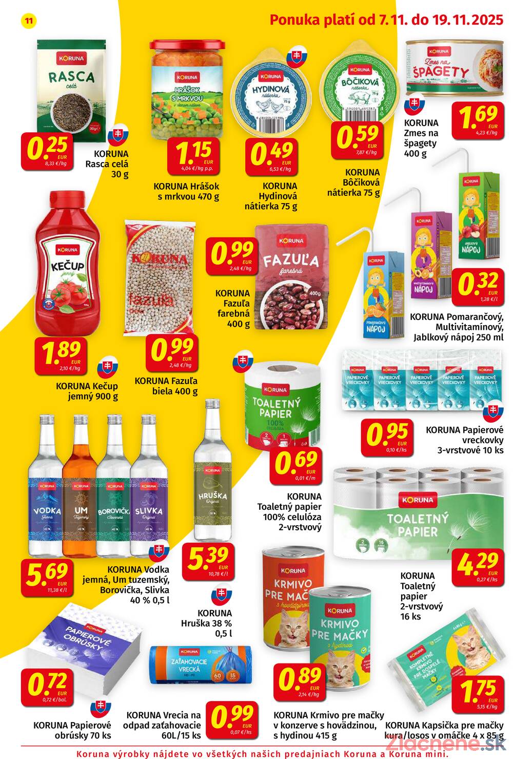 Leták KORUNA
		  platný do 19.11.2025 - strana 11