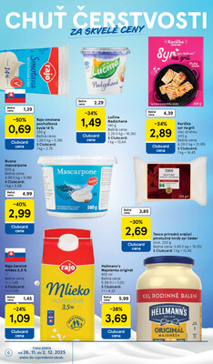 Tesco supermarkety od 26.11. do 2.12.2025