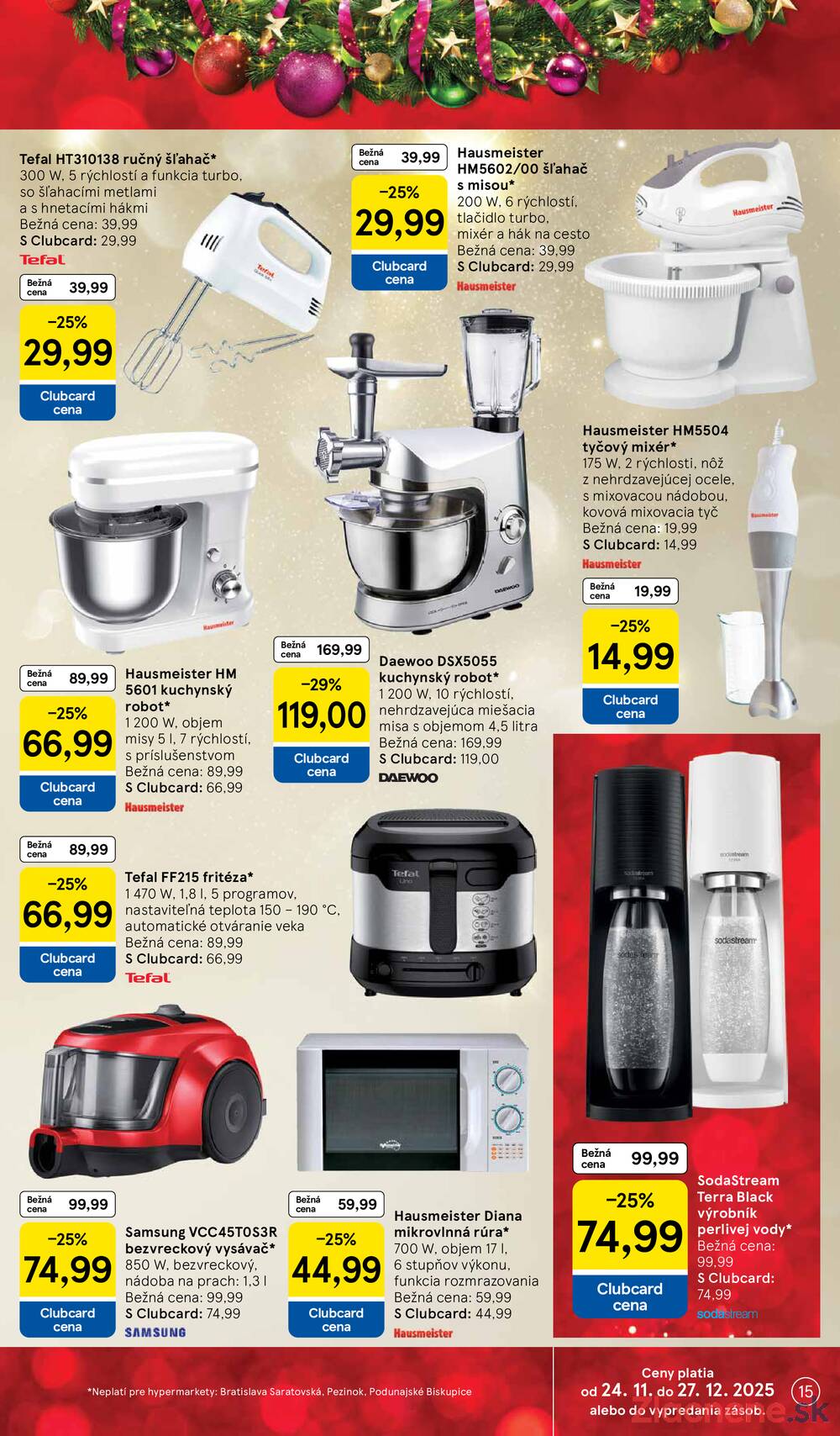 Leták Tesco - Tesco SPECIÁL velké hypermarkety  od 25.11. do 24.12.2025 - strana 15