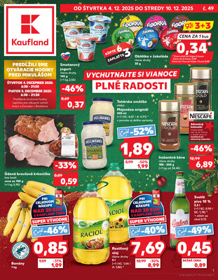 Leták Kaufland 4.12. - 10.12. - Kaufland Šamorín-Mliečno - Krajinská cesta