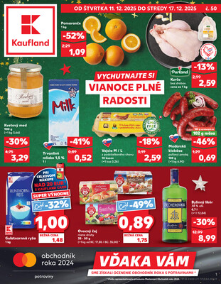 Leták Kaufland 11.12. - 17.12. - Kaufland Šamorín-Mliečno - Krajinská cesta