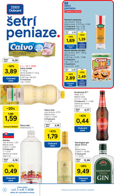 Tesco supermarkety od 2.1. do 6.1.2026