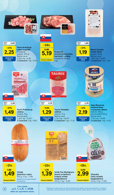 Tesco supermarkety od 2.1. do 6.1.2026