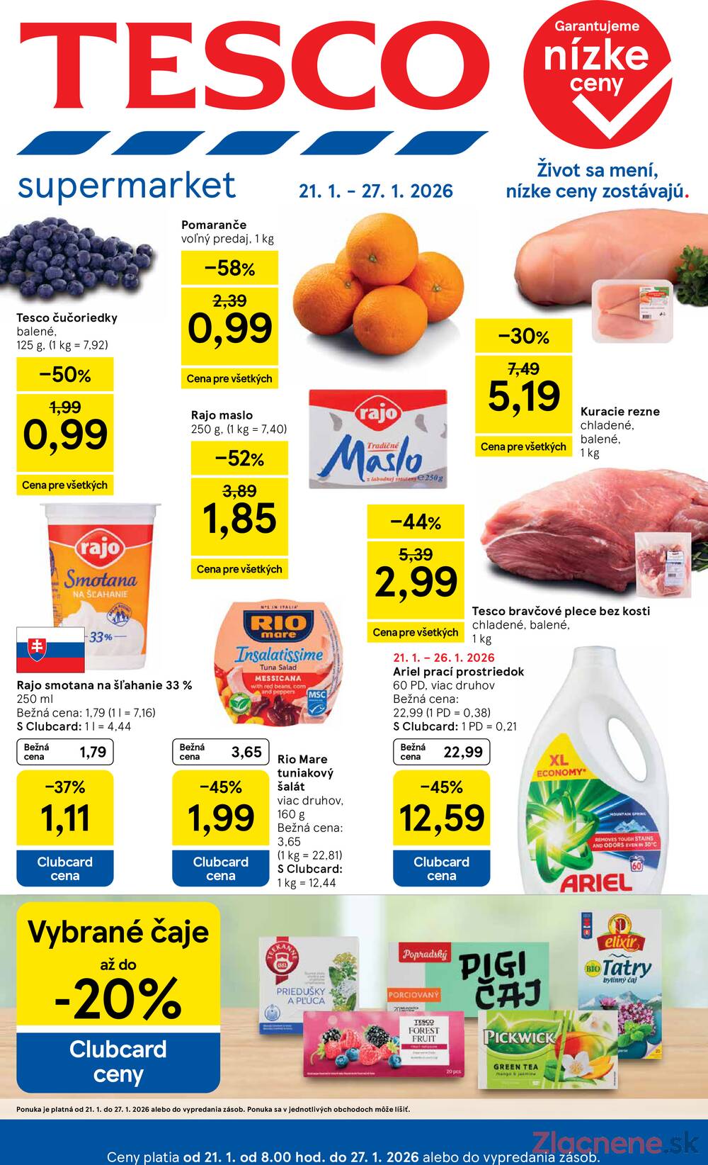 Tesco supermarkety od 21.1. do 27.1.2026
