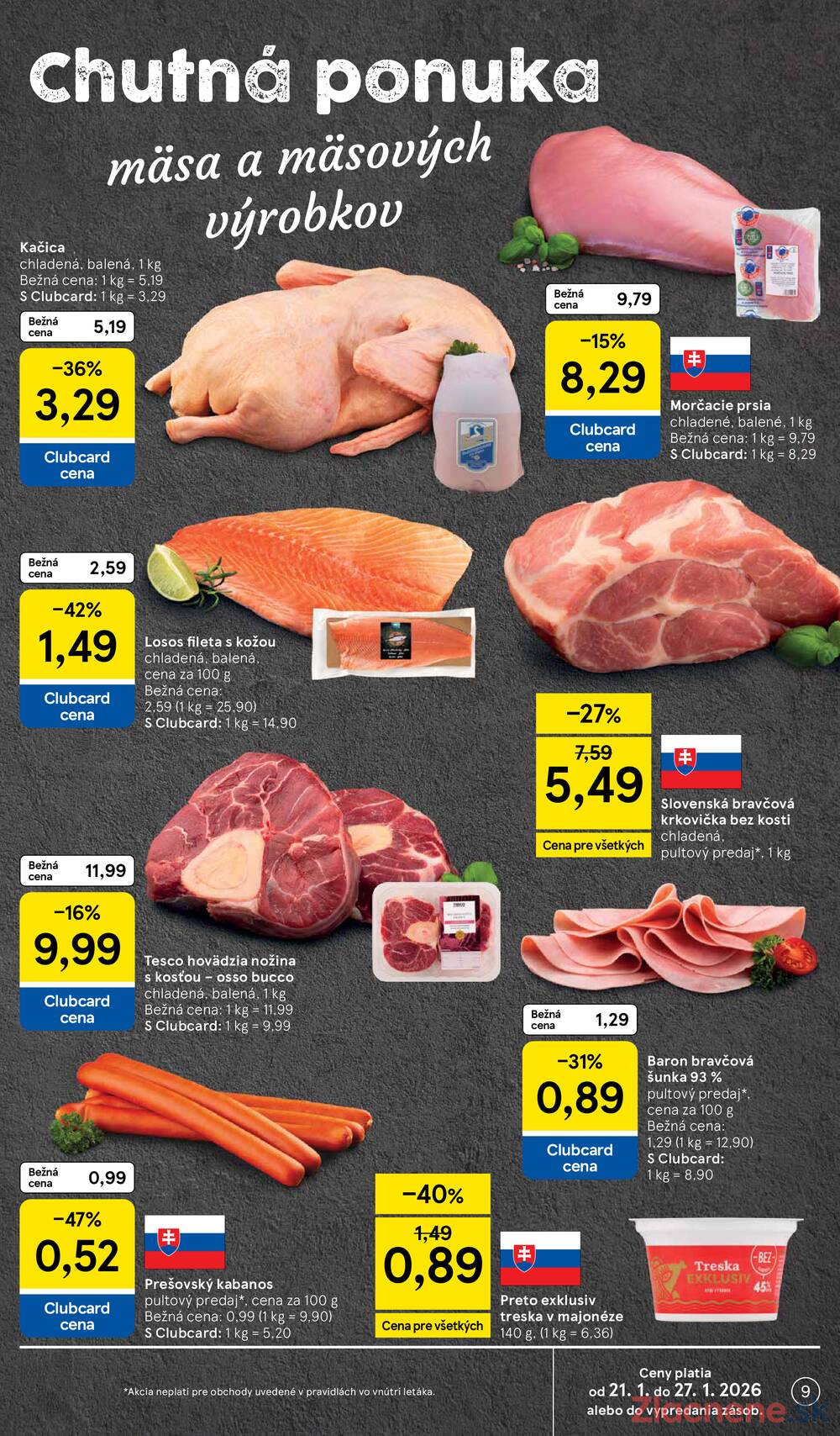 Tesco malé hypermarkety od 21.1. do 27.1.2026