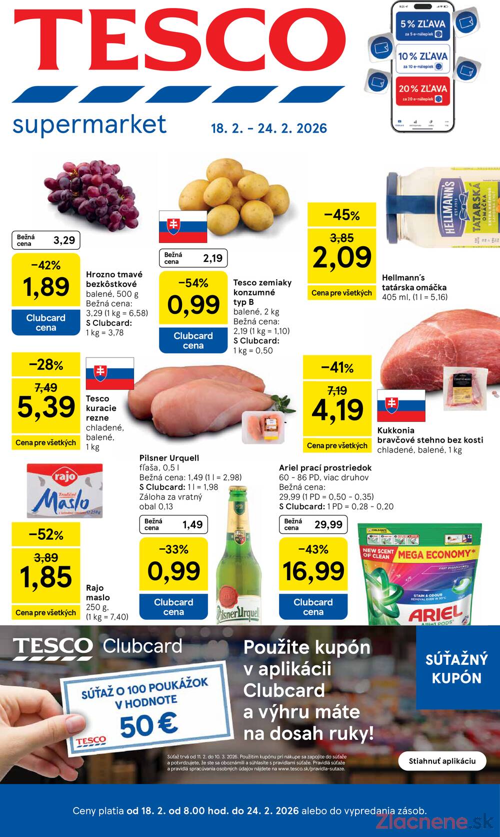 Leták Tesco - Tesco supermarkety od 18.2. do 24.2.2026 - strana 1