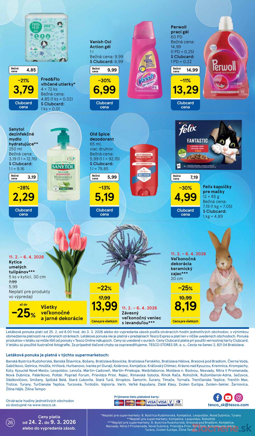Tesco supermarkety od 25.2. do 3.3.2026