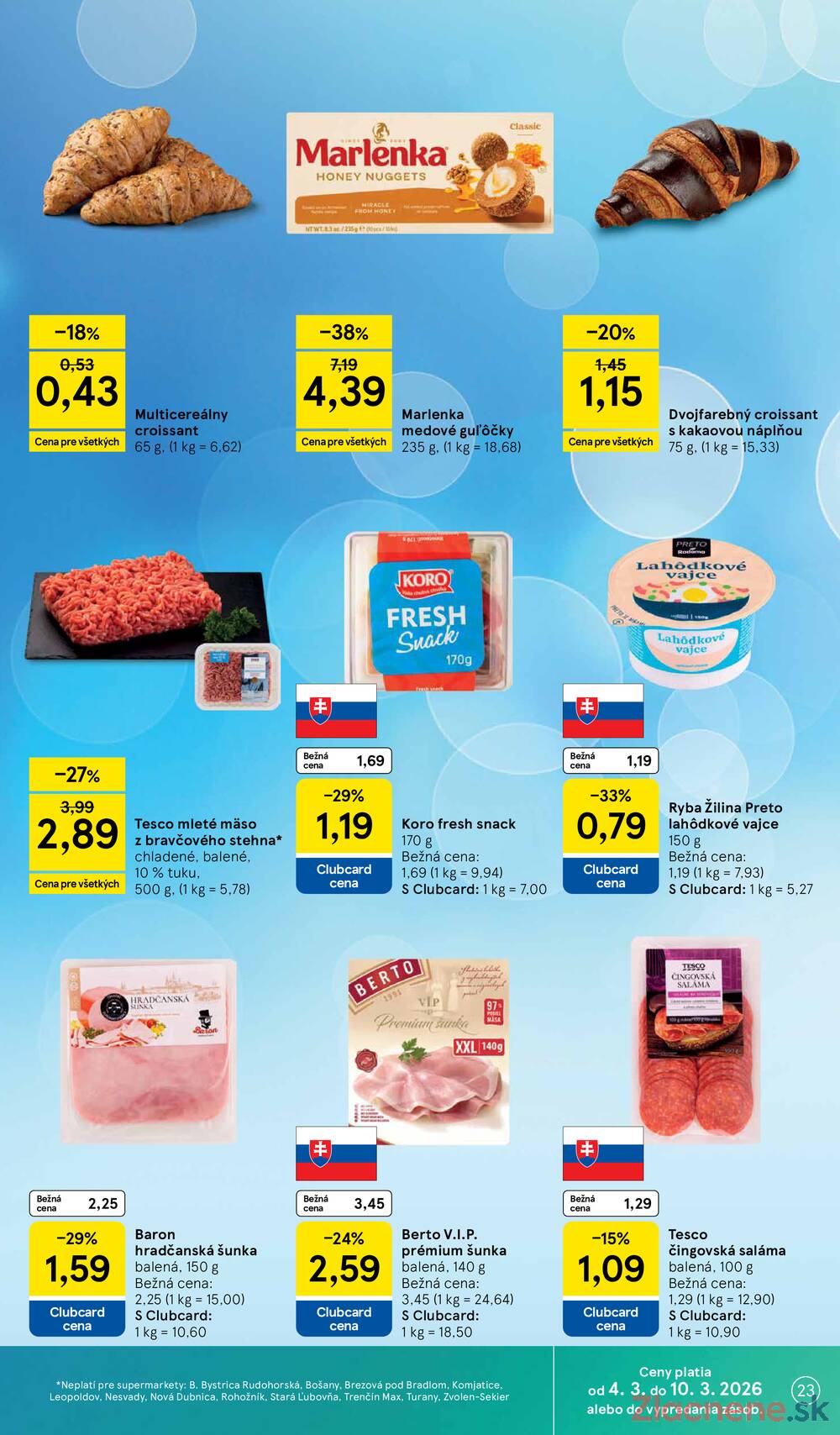 Tesco supermarkety od 4.3. do 10.3.2026
