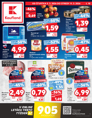 Leták Kaufland 5.3. - 11.3. - Kaufland Bánovce nad Bebravou