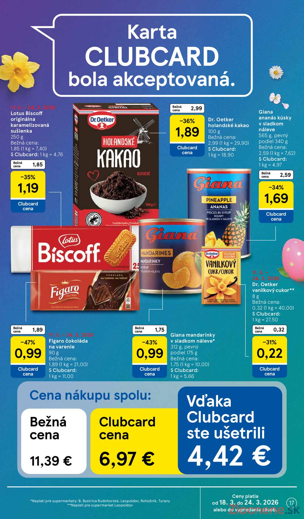 Tesco supermarkety od 18.3. do 24.3.2026
