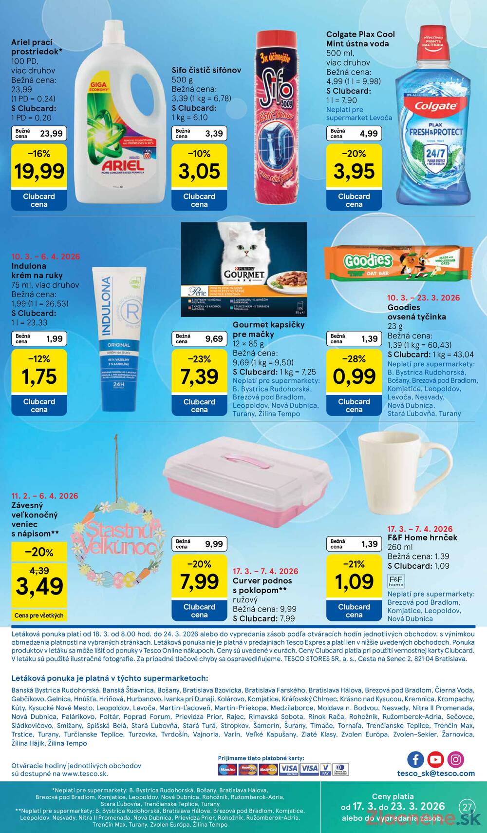 Leták Tesco - Tesco supermarkety od 18.3. do 24.3.2026 - strana 27 Leták Tesco - Tesco supermarkety od 18.3. do 24.3.2026 - strana 27
