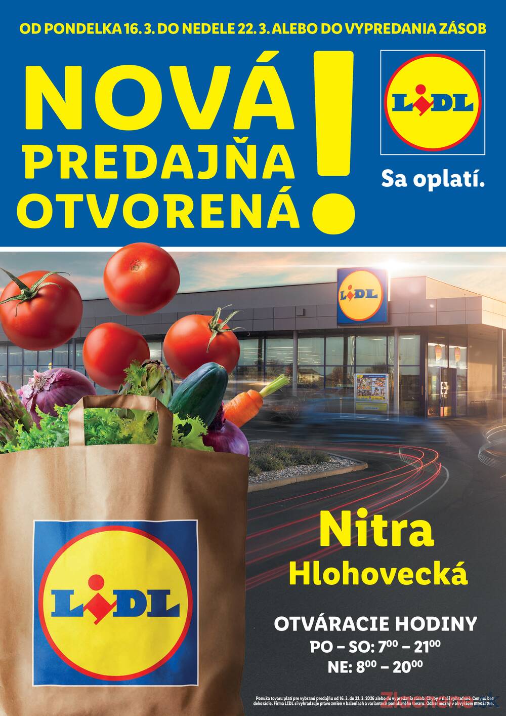 Leták Lidl - Lidl Nová predajňa v Nitre do 22.3. - strana 1