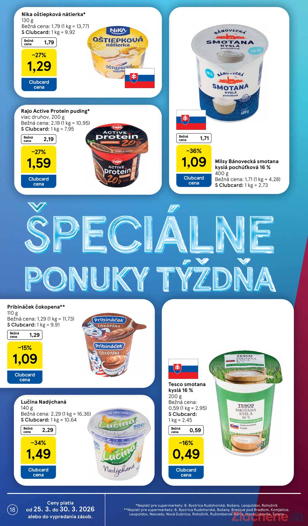 Tesco supermarkety od 25.3. do 30.3.2026