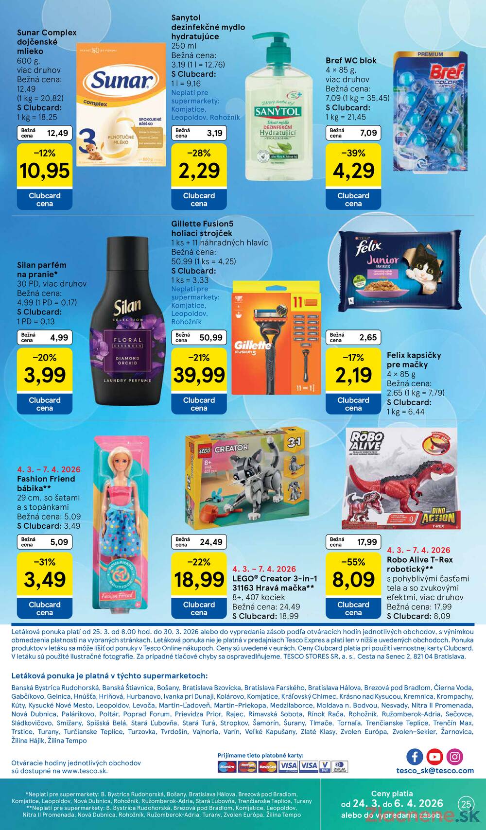 Tesco supermarkety od 25.3. do 30.3.2026