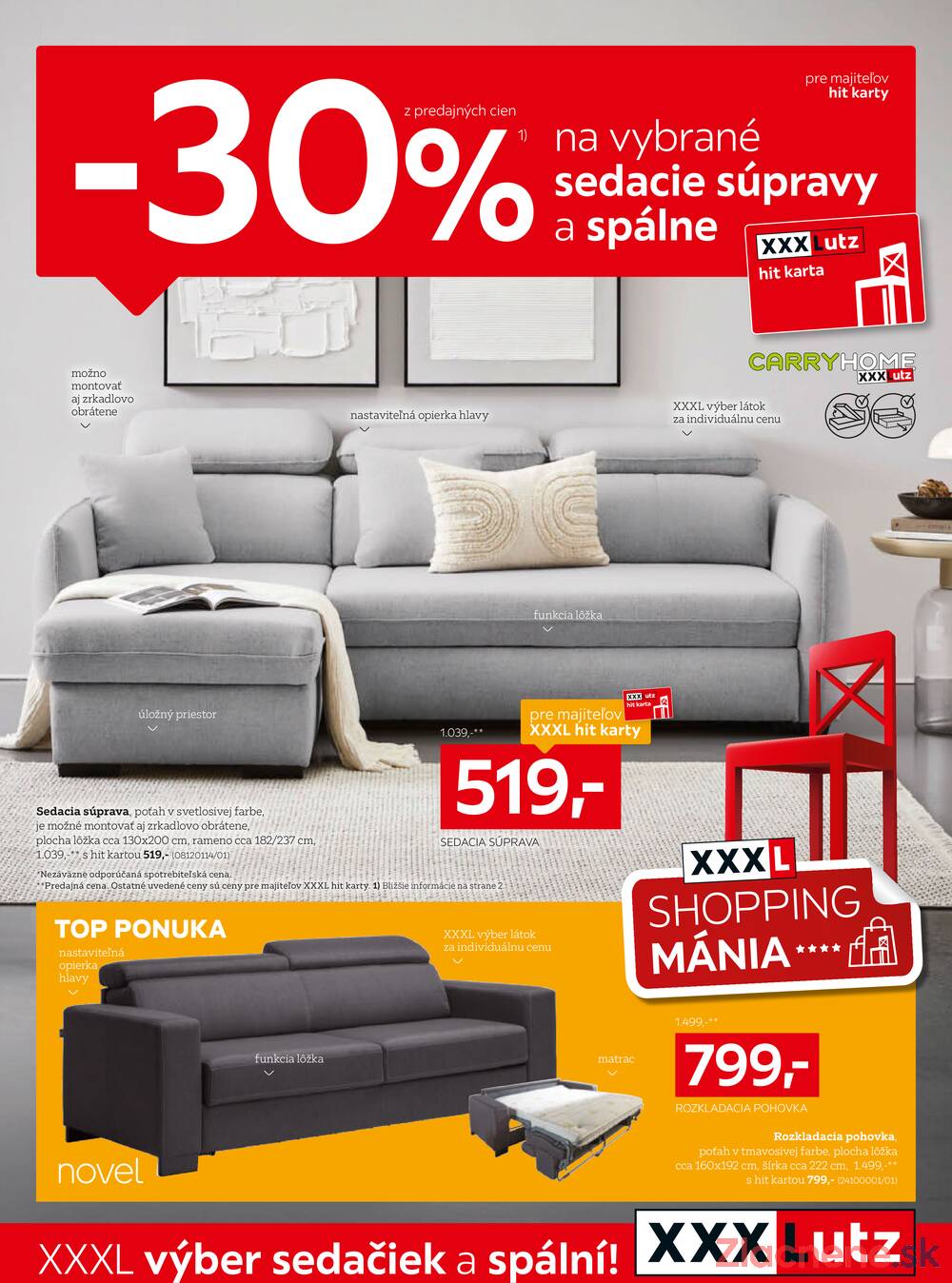 Leták XXXLutz - XXXlutz sedacie súpravy a spálne od 6.4. do 3.5.2026 - strana 1