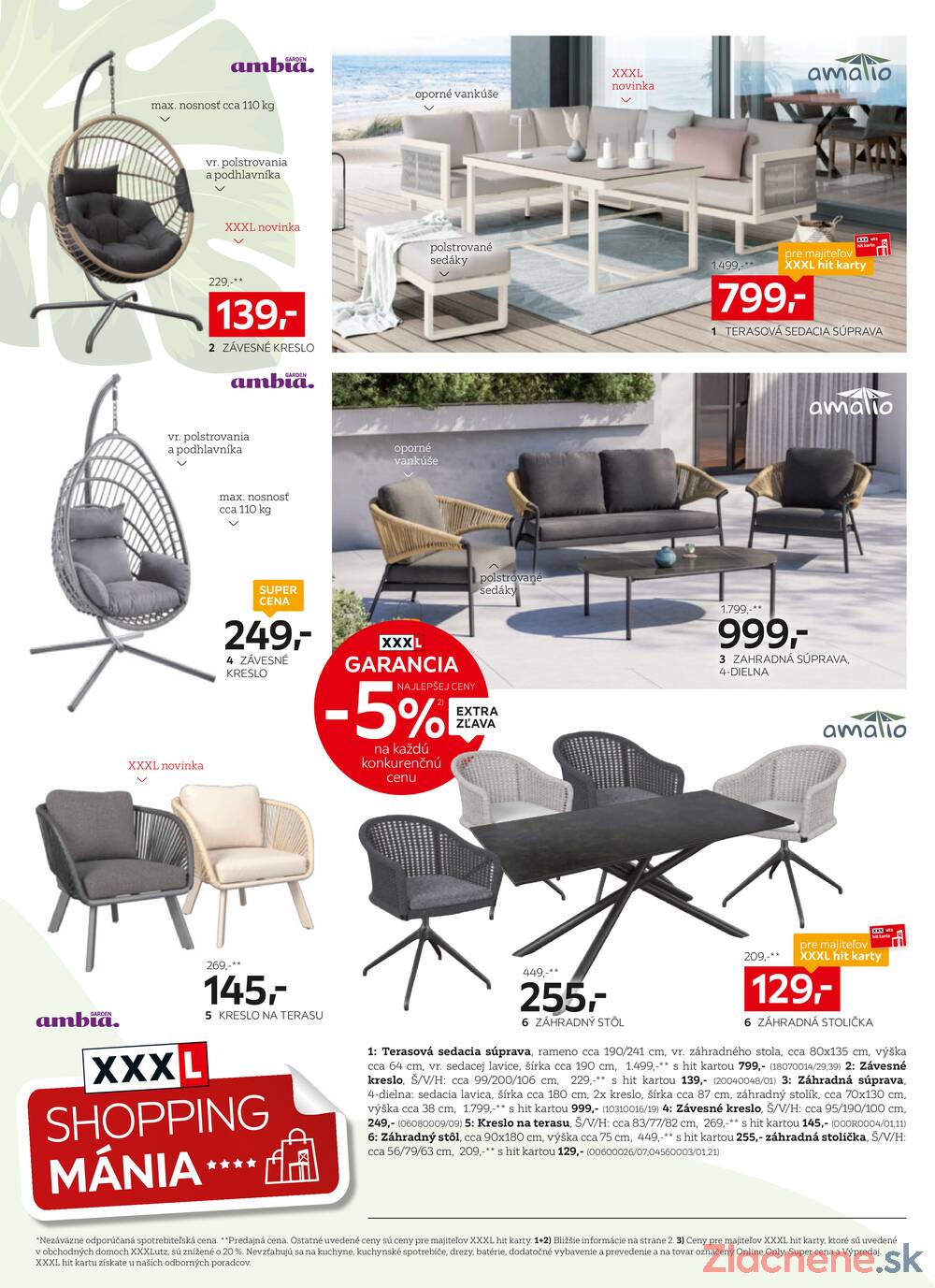 XXXlutz záhradný nábytok od 6.4. do 19.4.2026