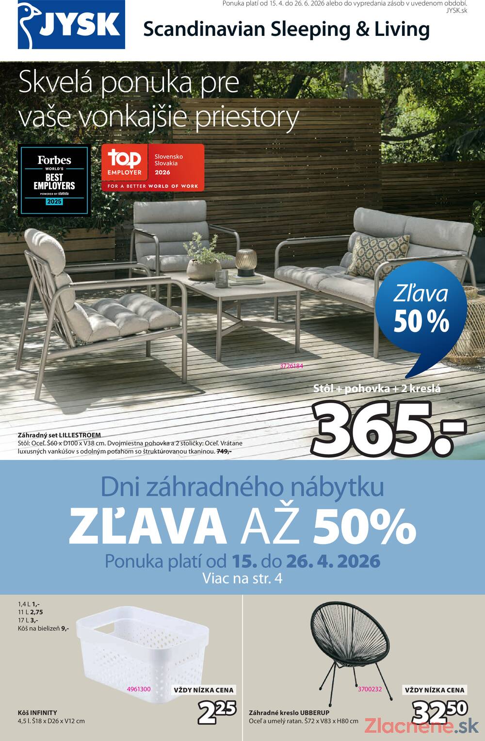 Leták Jysk - Jysk od 15.4. do 26.6.2026 - strana 1