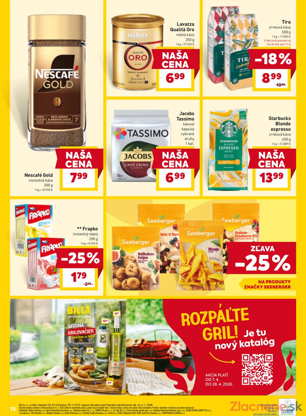 BILLA od 7.4. do 14.4.2026