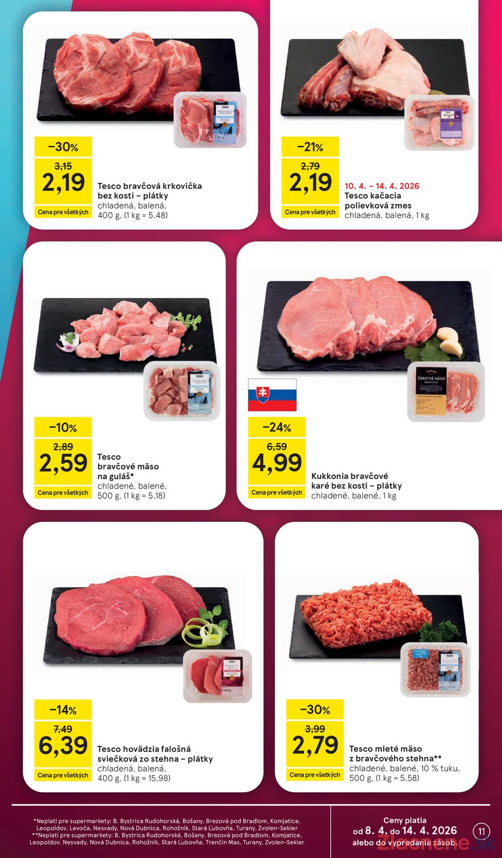 Tesco supermarkety od 8.4. do 14.4.2026