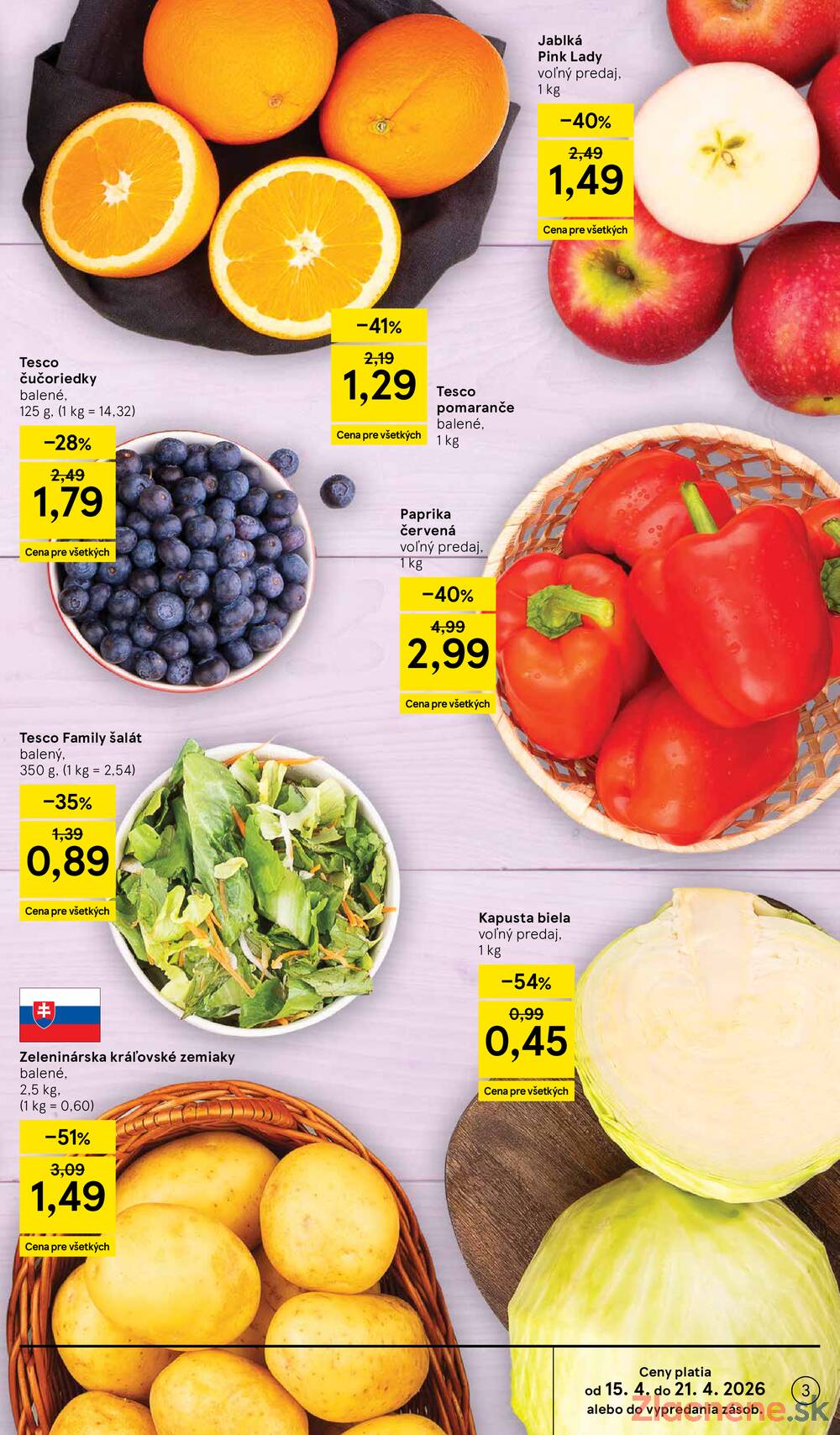 Leták Tesco - Tesco supermarkety od 15.4. do 21.4.2026 - strana 3