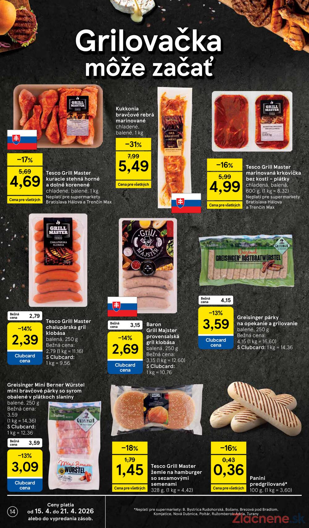 Leták Tesco - Tesco supermarkety od 15.4. do 21.4.2026 - strana 14 Leták Tesco - Tesco supermarkety od 15.4. do 21.4.2026 - strana 14