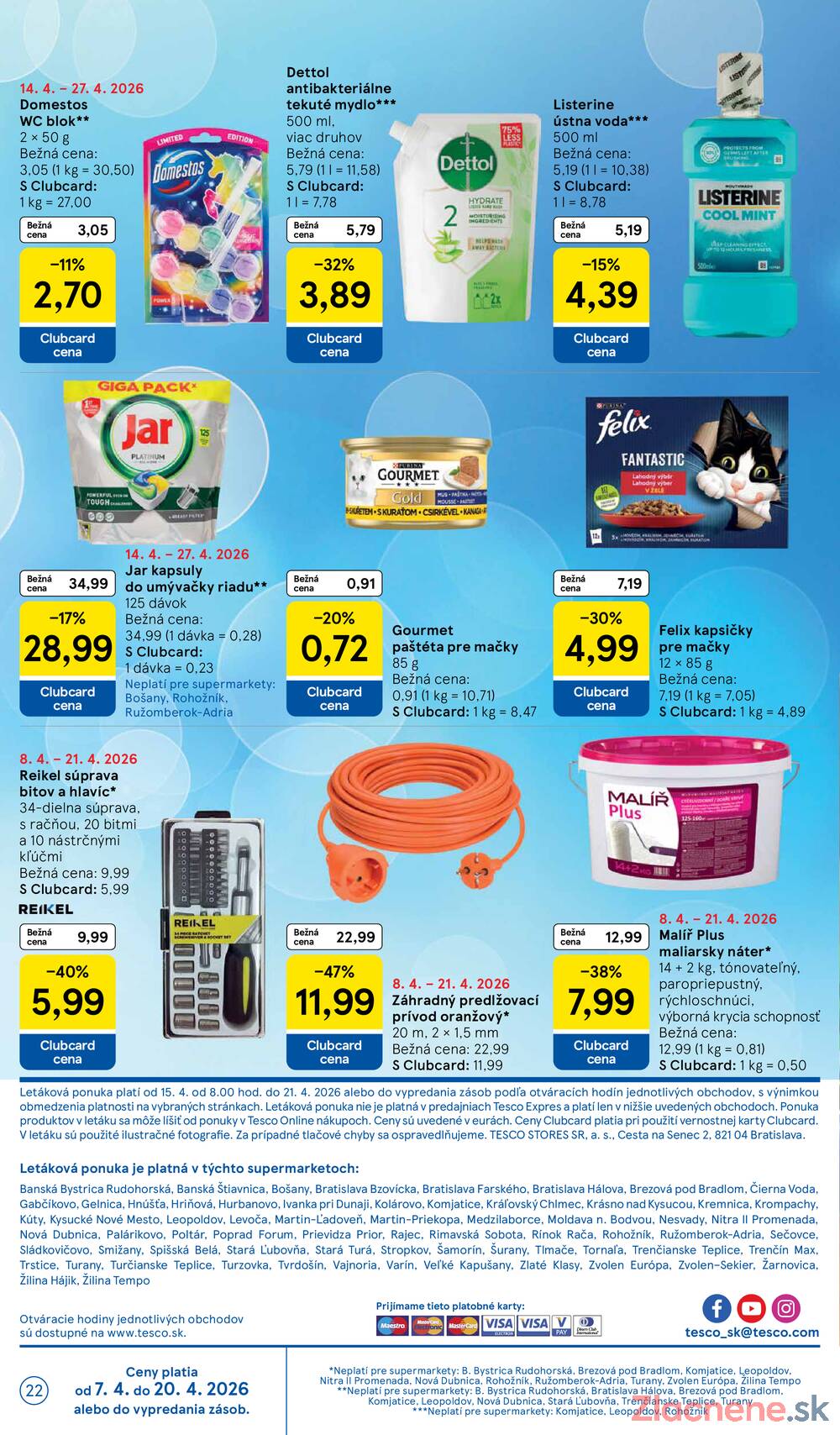 Tesco supermarkety od 15.4. do 21.4.2026