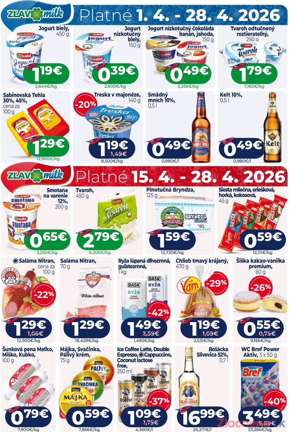 Leták MILK - AGRO - MILK - AGRO do 28.4. - strana 16