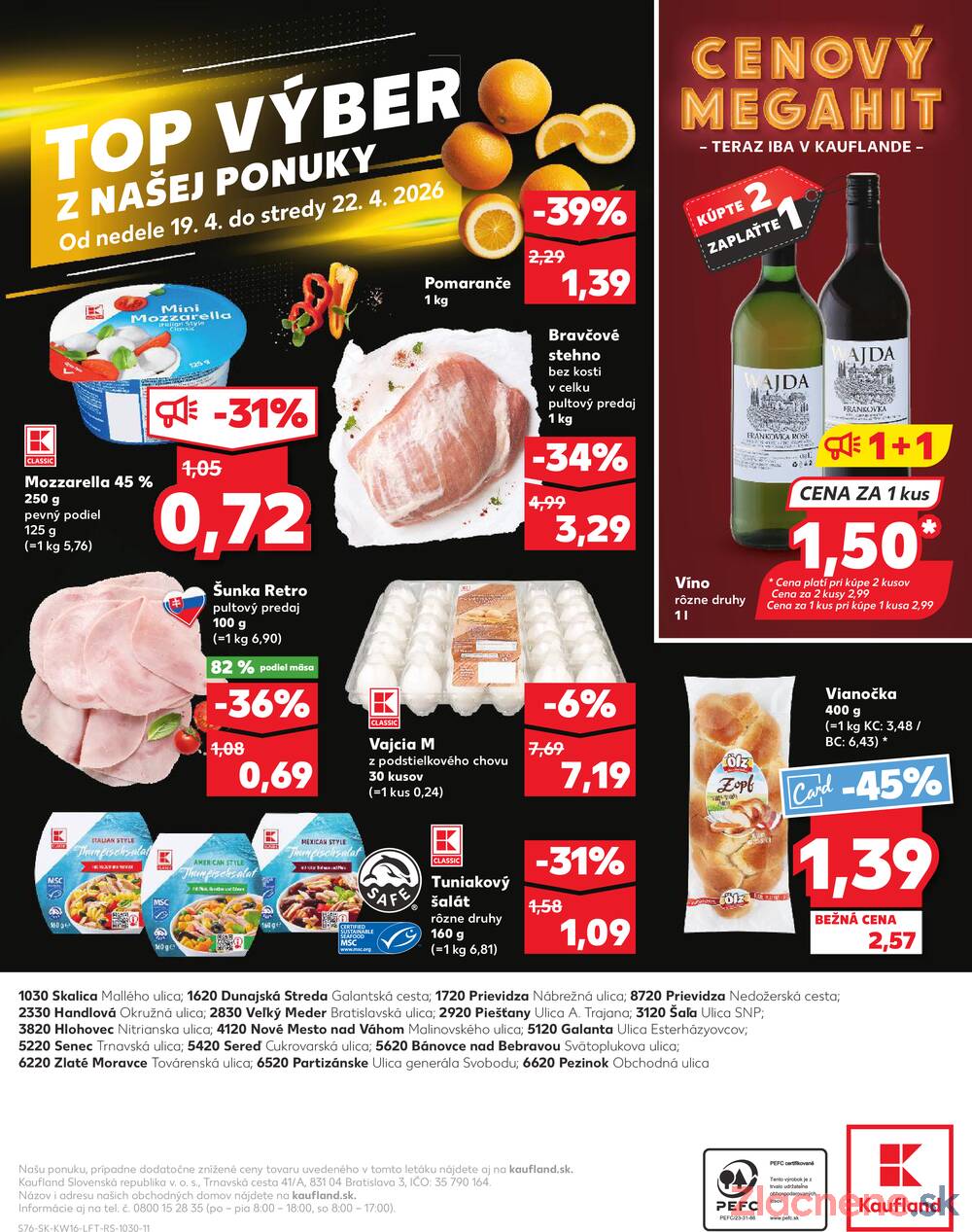 Kaufland 16.4. - 22.4. - Kaufland Zlaté Moravce