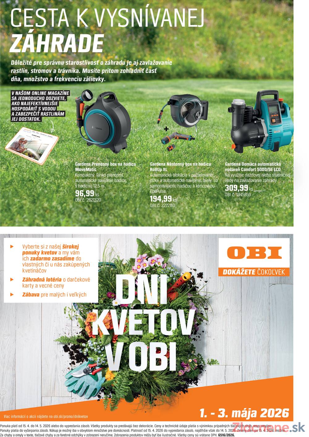 OBI Magazín rastlín od 14.4. do 14.5.2026