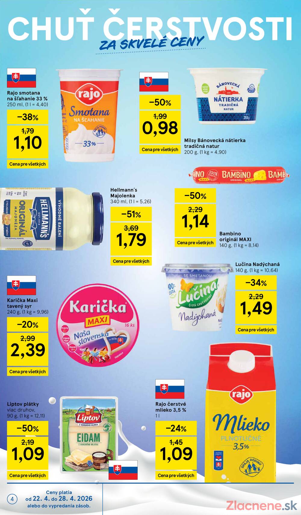 Tesco supermarkety od 22.4. do 28.4.2026